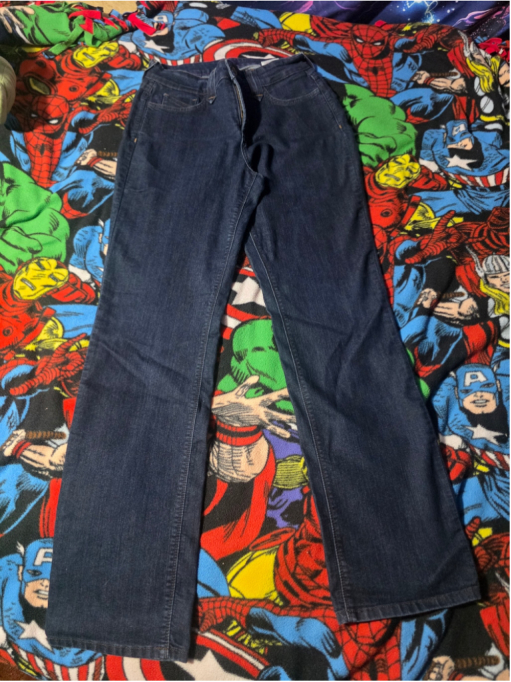 Women's NYDJ Straight Leg Jeans Size 10 Dark Blue